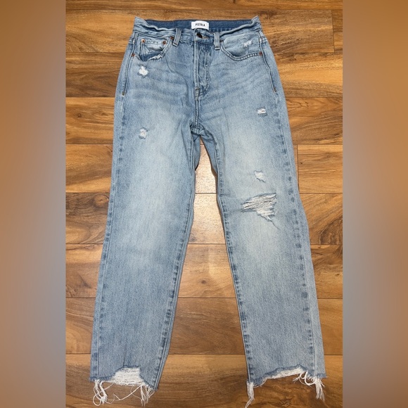 PISTOLA Charlie High Rise Straight Jeans Light Wash, Size 26 - Picture 1 of 5